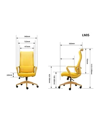 Flynama Modern Blue High Back Ergonomic Mesh Office Task Chair