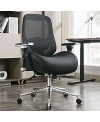 Flynama Atlas 750 Big and Tall Office Chair,Ergonomic Mesh Chair with 4D Armrests for Heavy People