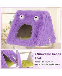 Cozito Cat Tower Monster-Themed with 2 Condos for Small Spaces