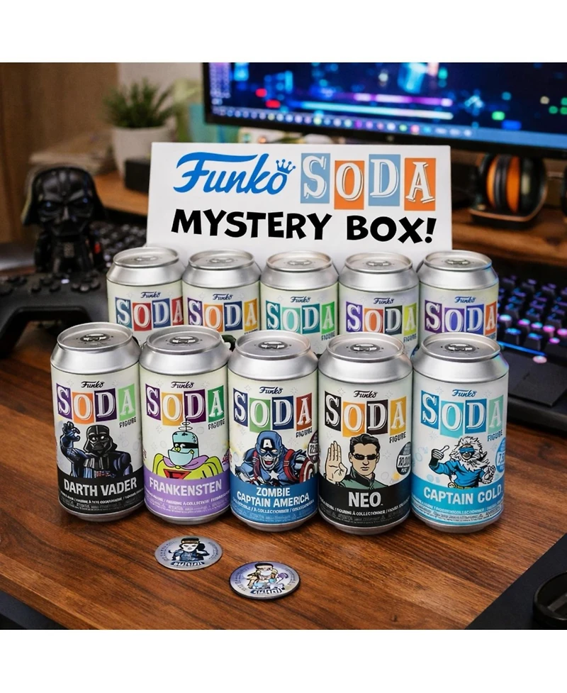 Funko Pack of 10 Surprise Mystery Soda Figure Randomly Selected