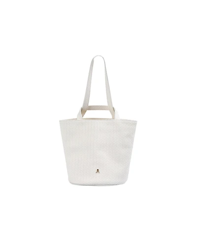 Scalpers Women's Mini Cube Woven Leather Bag