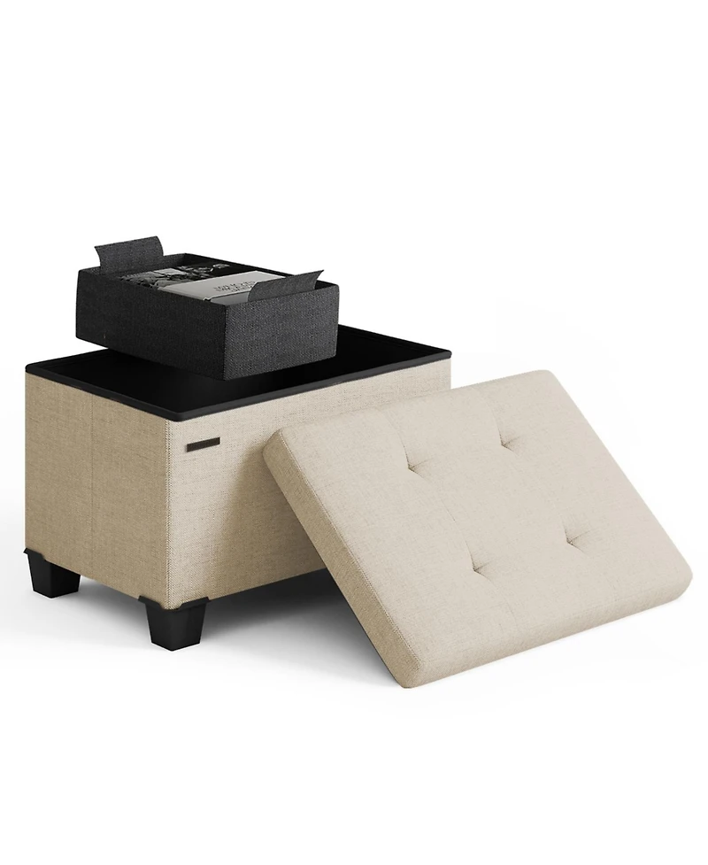 Nestl Inch Ottoman Storage Bench with Bins