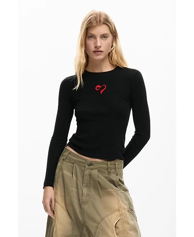 Desigual Women's Fine heart sweater