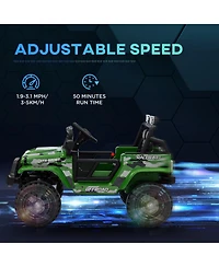Qaba 12V Ride on Car, Ride on Truck w/ 4 Suspension Wheels,