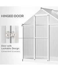 Outsunny 4' x 6' Portable Outdoor Walk-In Garden house w/ Roof Vent