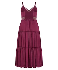 City Chic Women's Ayla Crochet Tier Maxi Dress