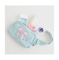 Sweet Wink Sky Floral Bow Patch Belt Bag