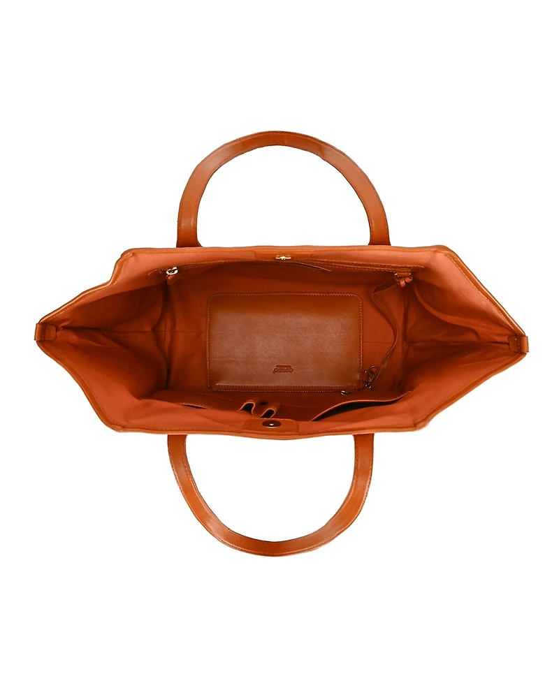 Old Trend Iris Large Leather Carryall Tote Handbag