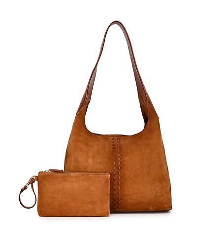 Old Trend Hydrangea Medium Vintage Ombre Hobo Handbag