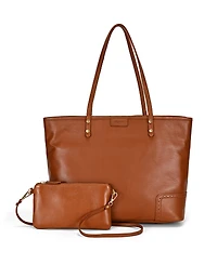 Old Trend Camellia Large Reversible Leather Tote Handbag