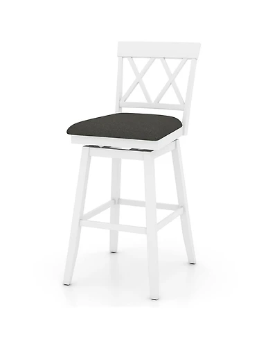 Slickblue Counter Height Bar Stools with Backrest And Upholstered Seat