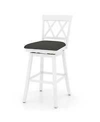 Slickblue Counter Height Bar Stools with Backrest And Upholstered Seat