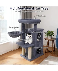 Cozito Cat Tower 33.5 in Cute with 2-Tier Condo and Perch