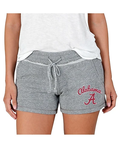 Concepts Sport Women's Gray Alabama Crimson Tide Mainstream Terry Shorts