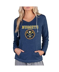 Concepts Sport Women's Navy Denver Nuggets Mainstream Terry Hooded Top