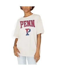 Gameday Couture Women's White Pennsylvania Quakers Get Goin' Oversized T-Shirt