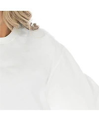 Gameday Couture Women's White Pace University Setters Big Goals Oversized Long Sleeve T-Shirt