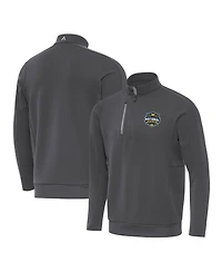 Antigua Men's Gray Michigan Wolverines 2026 Ncaa Men's Basketball National Champions Generation Quarter-Zip Pullover Sweatshirt