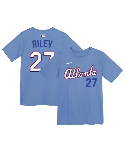 Nike Preschool Austin Riley Light Blue Atlanta Braves 2026 City Connect Name Number T-Shirt