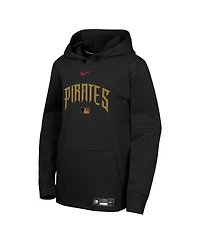 Nike Big Boys and Girls Black Pittsburgh Pirates 2026 City Connect Authentic Collection Therma-fit Hoodie