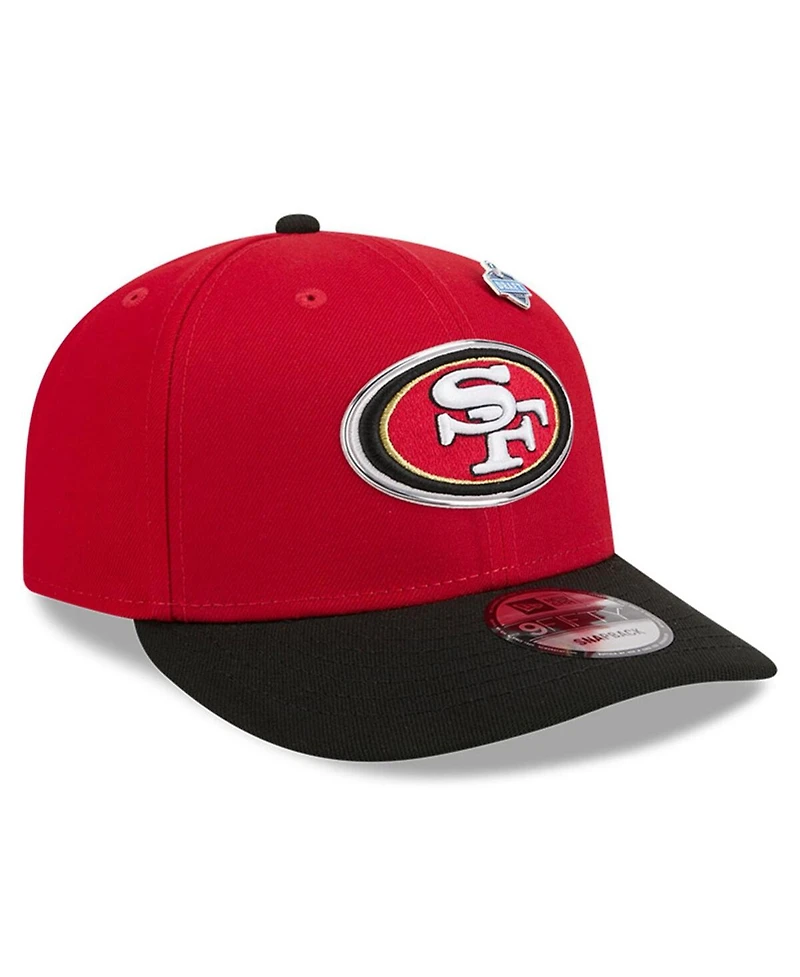 New Era Big Boys and Girls Scarlet/Black San Francisco 49ers 2026 Nfl Draft Pre-Curved 9FIFTY Snapback Hat