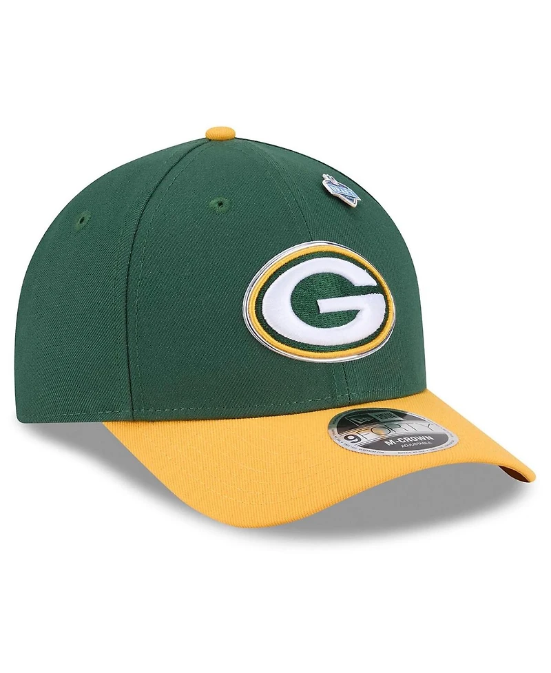 New Era Men's Green/Gold Green Bay Packers 2026 Nfl Draft 9FORTY M-Crown Adjustable Hat