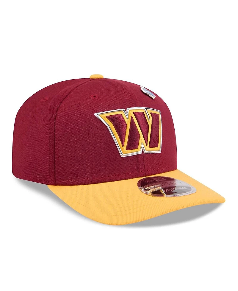 New Era Men's Burgundy/Gold Washington Commanders 2026 Nfl Draft 9SEVENTY Adjustable Hat