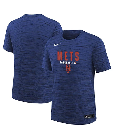 Nike Big Boys and Girls Royal New York Mets Authentic Collection Velocity Dri-fit T-Shirt