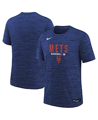 Nike Big Boys and Girls Royal New York Mets Authentic Collection Velocity Dri-fit T-Shirt