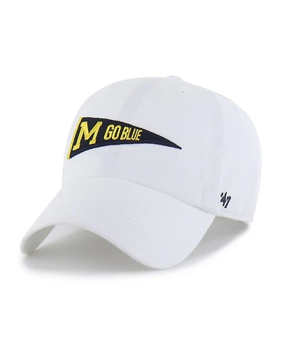 '47 Brand Men's White Michigan Wolverines Vault Clean Up Adjustable Hat
