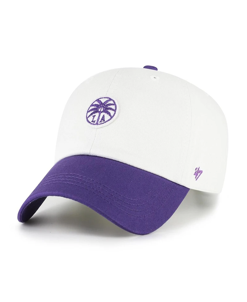 '47 Brand Men's and Women's White/Purple Los Angeles Sparks Contemporary Two-Tone Clean Up Adjustable Hat