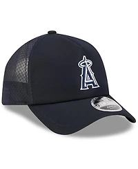 New Era Men's Navy Los Angeles Angels 2026 Batting Practice Apex 9FORTY Adjustable Trucker Hat