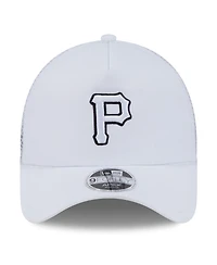New Era Men's White Pittsburgh Pirates 2026 Batting Practice Apex 9FORTY Adjustable Trucker Hat