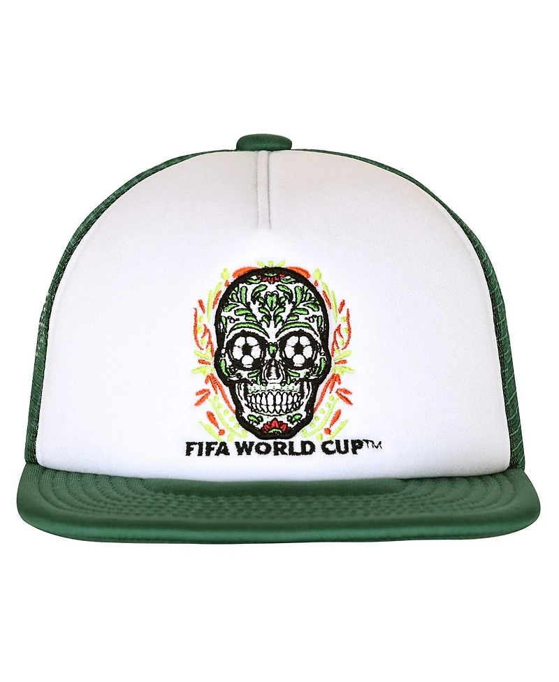 Outerstuff Men's White/Green Mexico National Team Defender Adjustable Trucker Hat