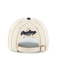 '47 Brand x Rawlings Men's Natural/Navy Detroit Tigers Pinstripe Clean Up Adjustable Hat
