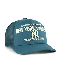 '47 Brand Men's Teal New York Yankees Contemporary Hitch Adjustable Trucker Hat
