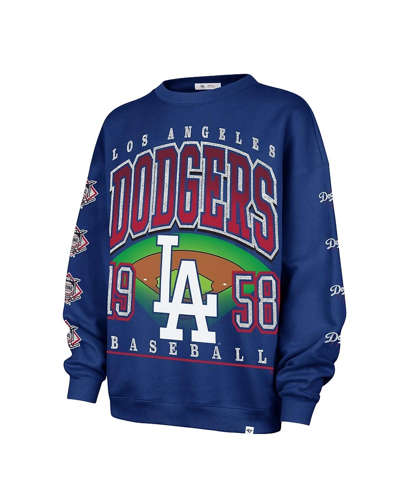 '47 Brand Women's Royal Los Angeles Dodgers Trendy Team Go Big Oversized Sweatshirt