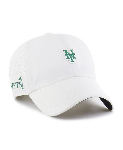 '47 Brand Men's White New York Mets Elevated Greens Clean Up Adjustable Hat