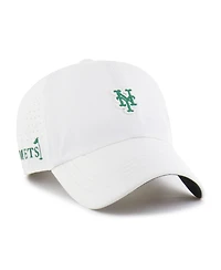 '47 Brand Men's White New York Mets Elevated Greens Clean Up Adjustable Hat