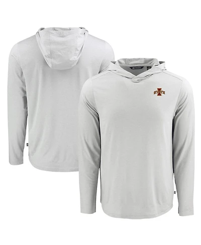 Cutter & Buck Men's Gray Iowa State Cyclones Coastline Epic Comfort Eco Long Sleeve Hoodie T-Shirt