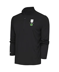 Antigua Men's Charcoal Vegas Golden Knights Shamrock Tribute Quarter-Zip Pullover Top