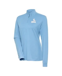 Antigua Women's Light Blue St. Louis Cardinals Mentor Quarter-Zip Pullover Top