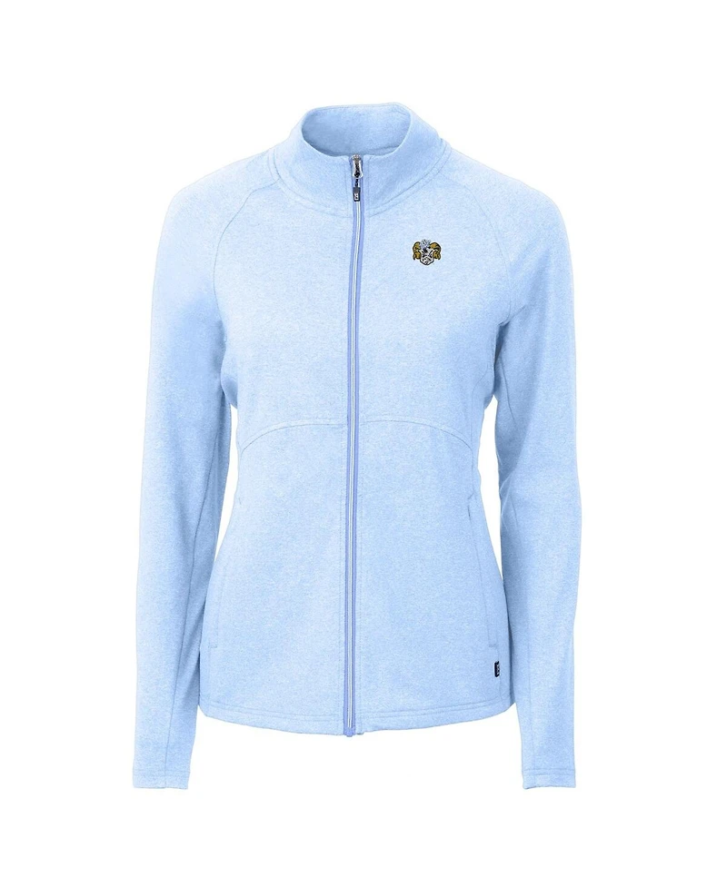 Cutter & Buck Women's Heather Carolina Blue North Carolina Tar Heels Vault Adapt Eco Knit Heather Full-Zip Jacket