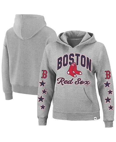 '47 Brand Women's Heather Gray Boston Red Sox Plus Size Starry Eye Hoodie