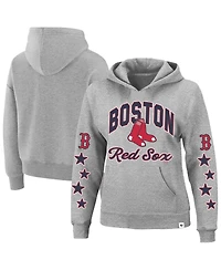 '47 Brand Women's Heather Gray Boston Red Sox Plus Size Starry Eye Hoodie