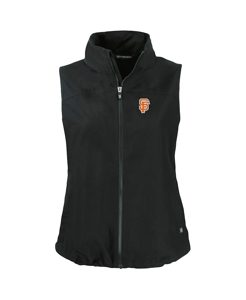 Cutter & Buck Women's Black San Francisco Giants City Connect Charter Eco Full-Zip Vest