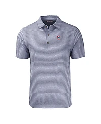 Cutter & Buck Men's Heather Navy Chicago Cubs Forge Eco Heathered Stripe Stretch Polo Shirt