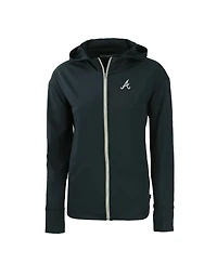 Cutter & Buck Women's Navy Atlanta Braves Daybreak Eco Full-Zip Hoodie