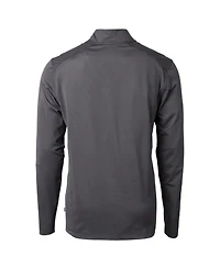 Cutter & Buck Men's Black/Gray Baltimore Orioles Virtue Eco Pique Micro Stripe Big Tall Quarter-Zip Pullover Top