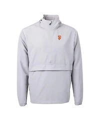 Cutter & Buck Men's Gray San Francisco Giants Charter Eco Half-Zip Anorak Jacket